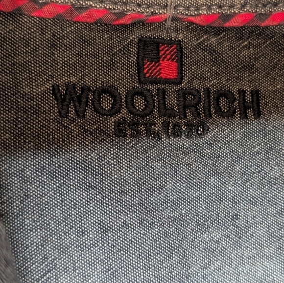 Woolrich Shirt Gray Red Plaid Hike Work Camping Outdoor L - Picture 5 of 7